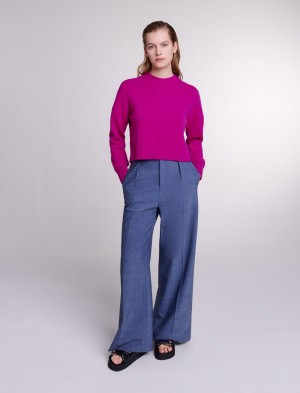 Maje Cashmere Jumper Fuchsia Lyserød | Danmark_M81577