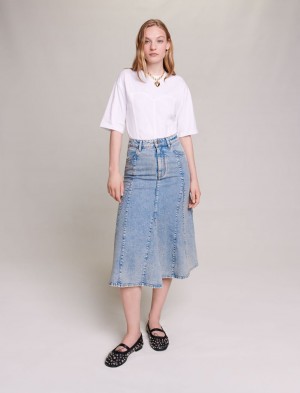 Maje Denim Midi Blå | Danmark_M24772