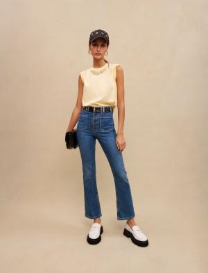 Maje Double-pocket Jeans With A Slight Flare Blå | Danmark_M78796