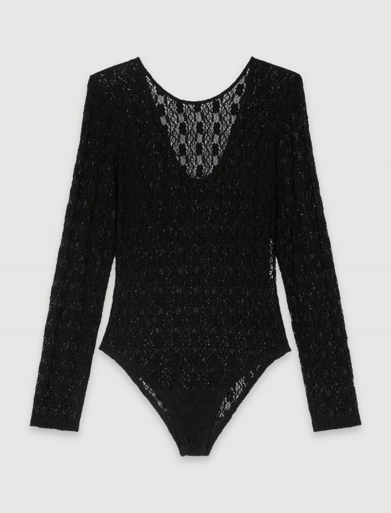 Maje Blonder Bodysuit Sort | Danmark_M25440