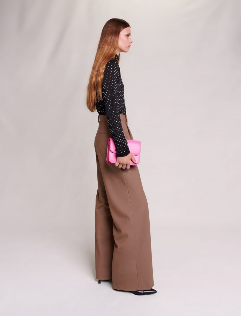 Maje Brede-leg Trousers Camel | Danmark_M51768