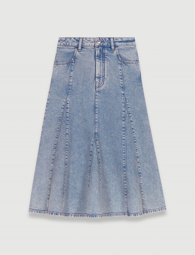 Maje Denim Midi Blå | Danmark_M24772