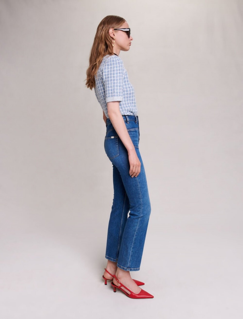 Maje Double-pocket Jeans With A Slight Flare Blå | Danmark_M78796