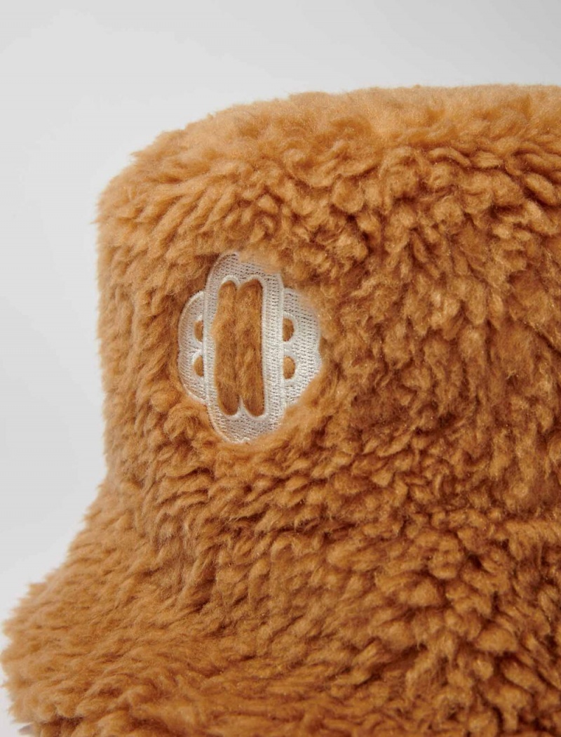 Maje Fake Fur Clover Bucket Camel | Danmark_M99310