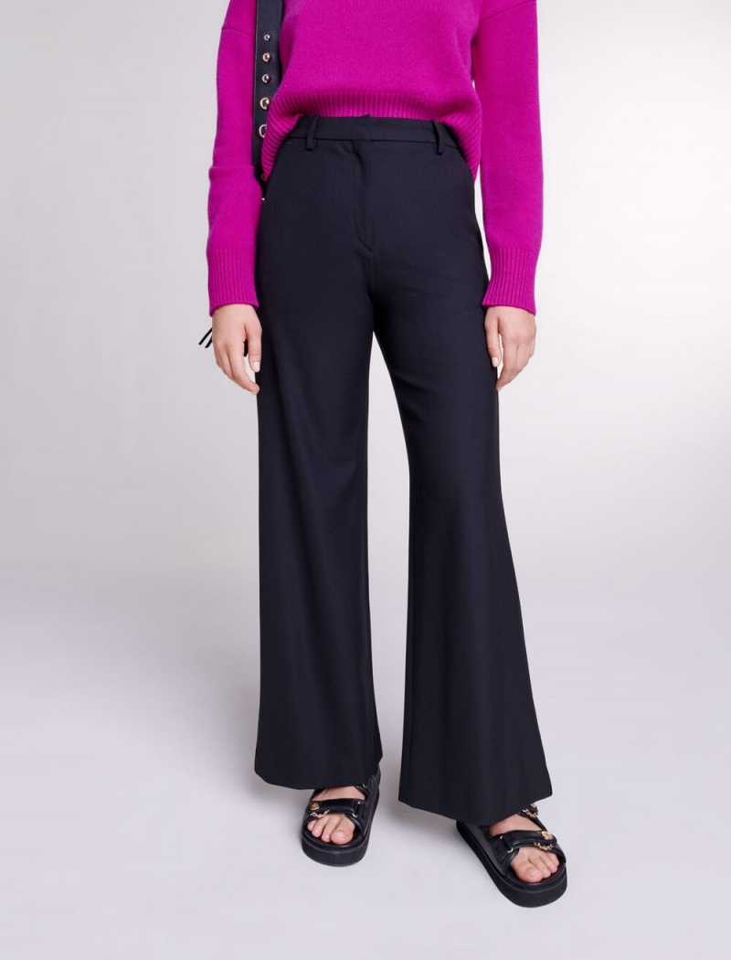 Maje Flared Trousers Sort | Danmark_M86556