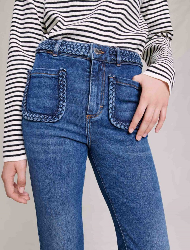 Maje Jeans With Braided Detailing Blå | Danmark_M82921