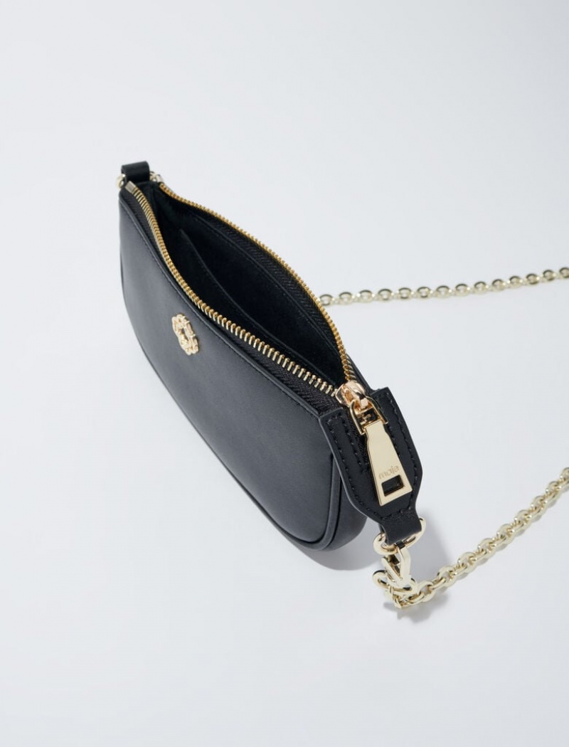 Maje Læder Clutch Sort | Danmark_M25046