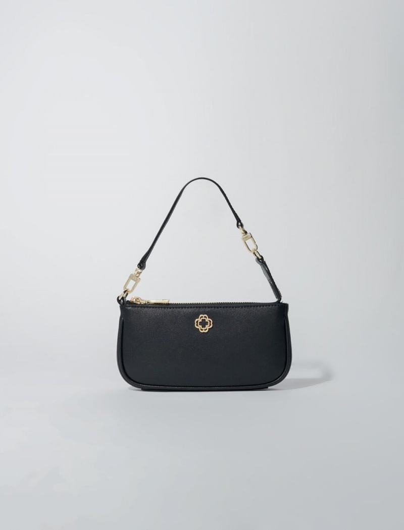 Maje Læder Clutch Sort | Danmark_M25046