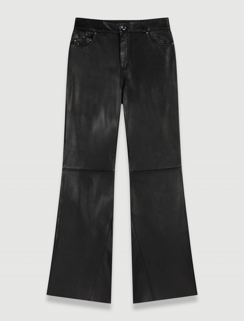 Maje Læder Trousers Sort | Danmark_M32713