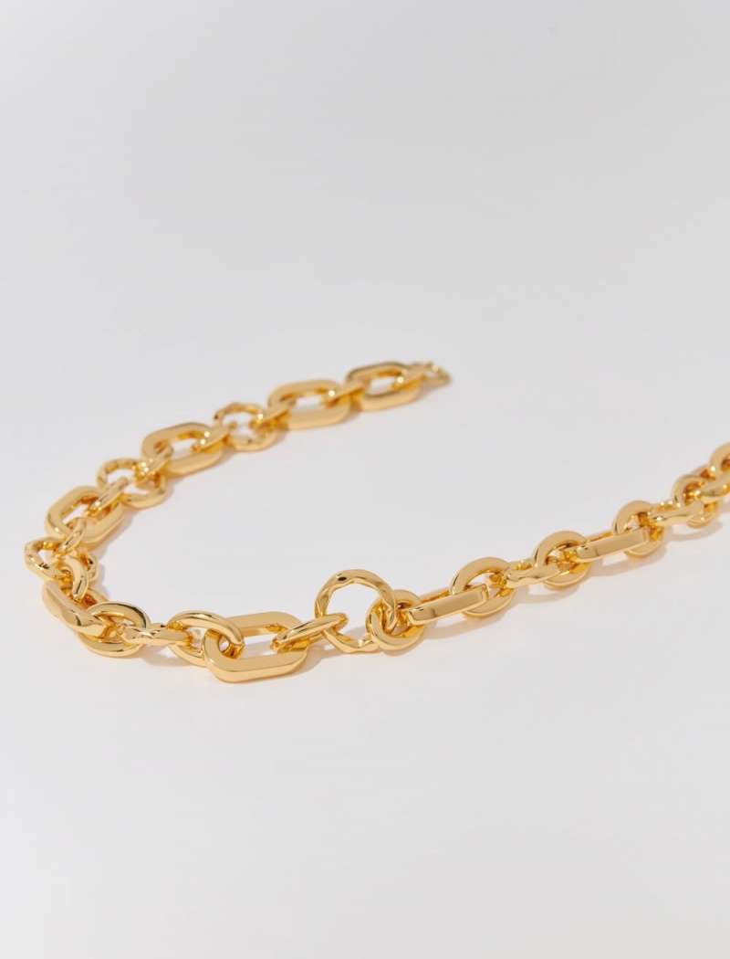 Maje Link Necklace Guld | Danmark_M80922