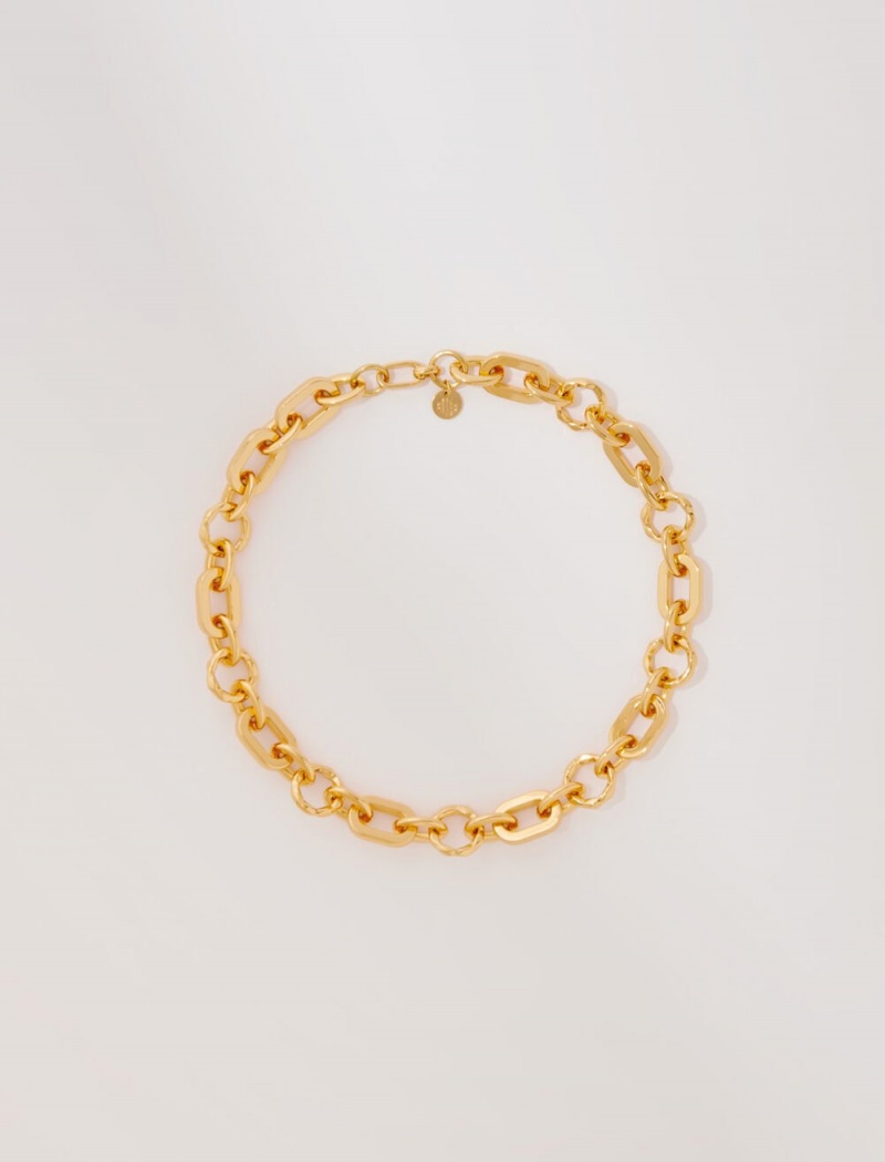 Maje Link Necklace Guld | Danmark_M80922