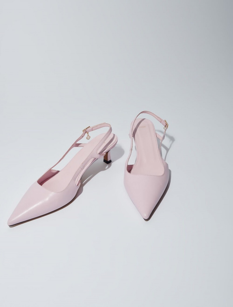 Maje Pointed Læder Pumps Lyserød | Danmark_M35169