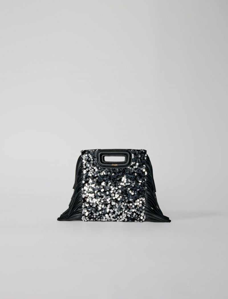 Maje Sequin Mini Sort | Danmark_M27941