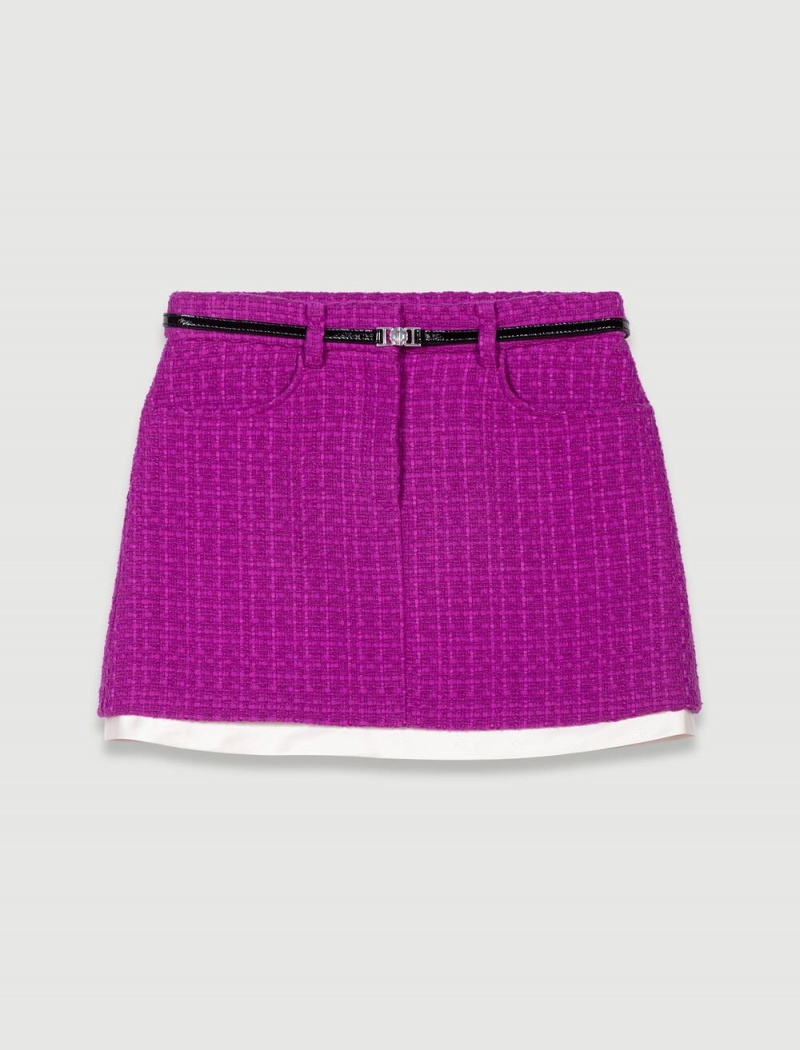 Maje Tweed Mini Fuchsia Lyserød | Danmark_M30177