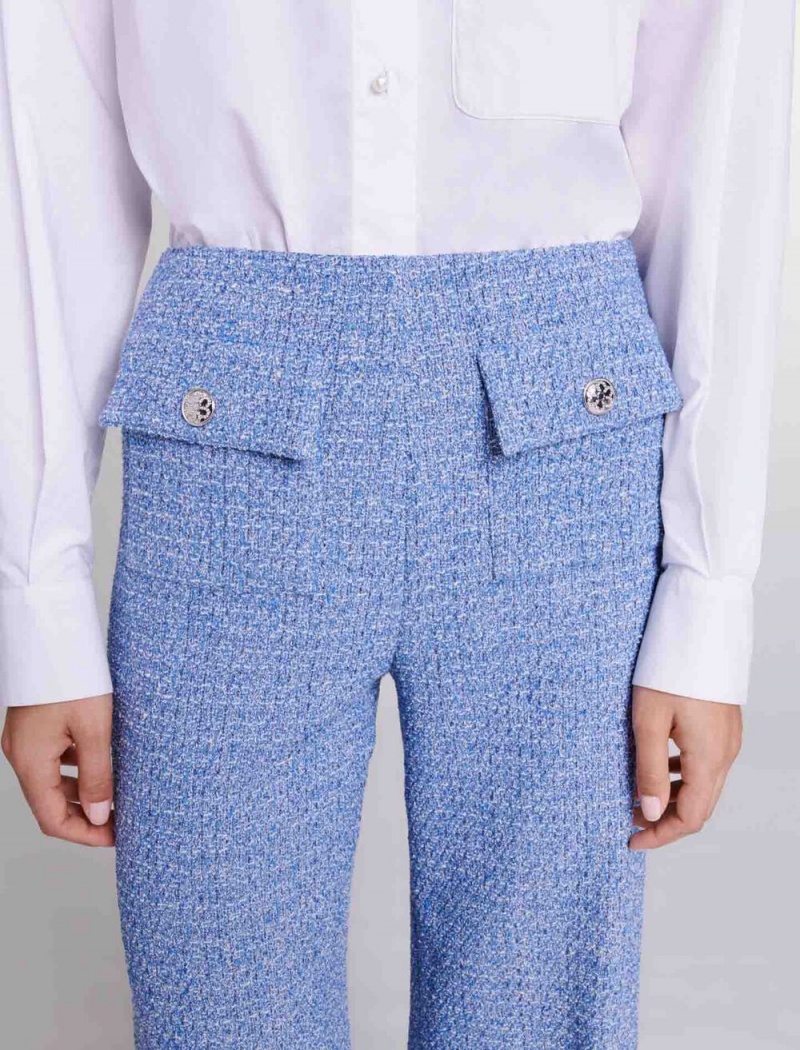 Maje Tweed Trousers Blå | Danmark_M52600