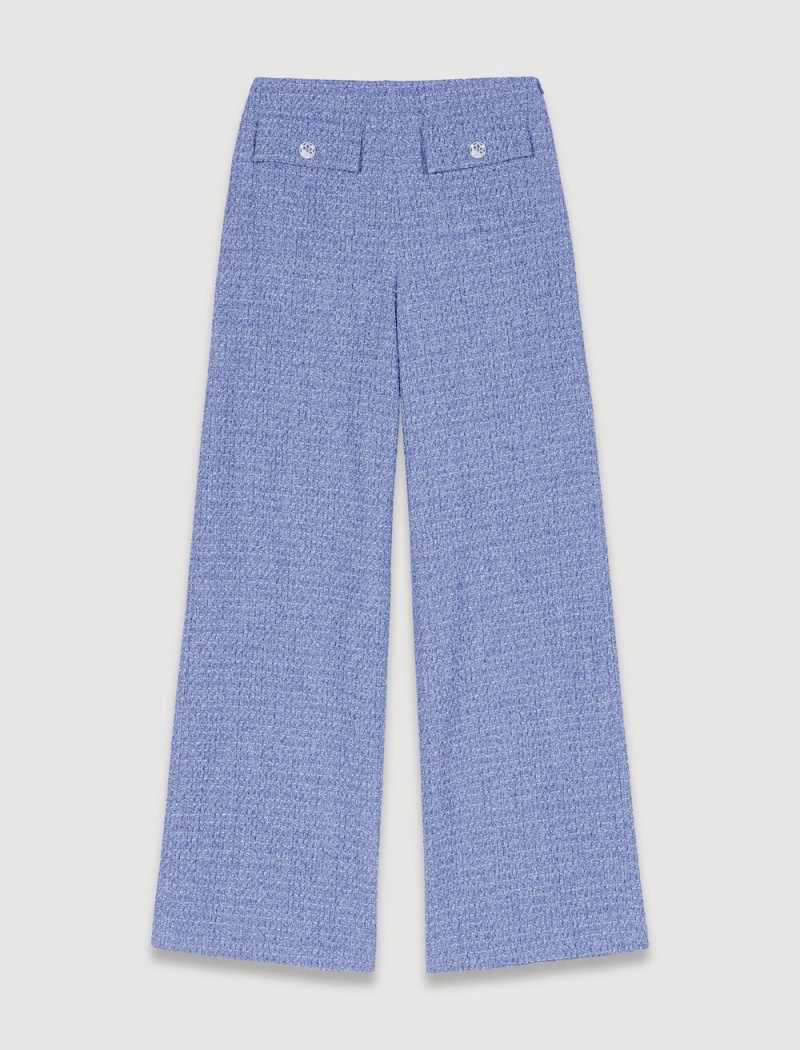 Maje Tweed Trousers Blå | Danmark_M52600