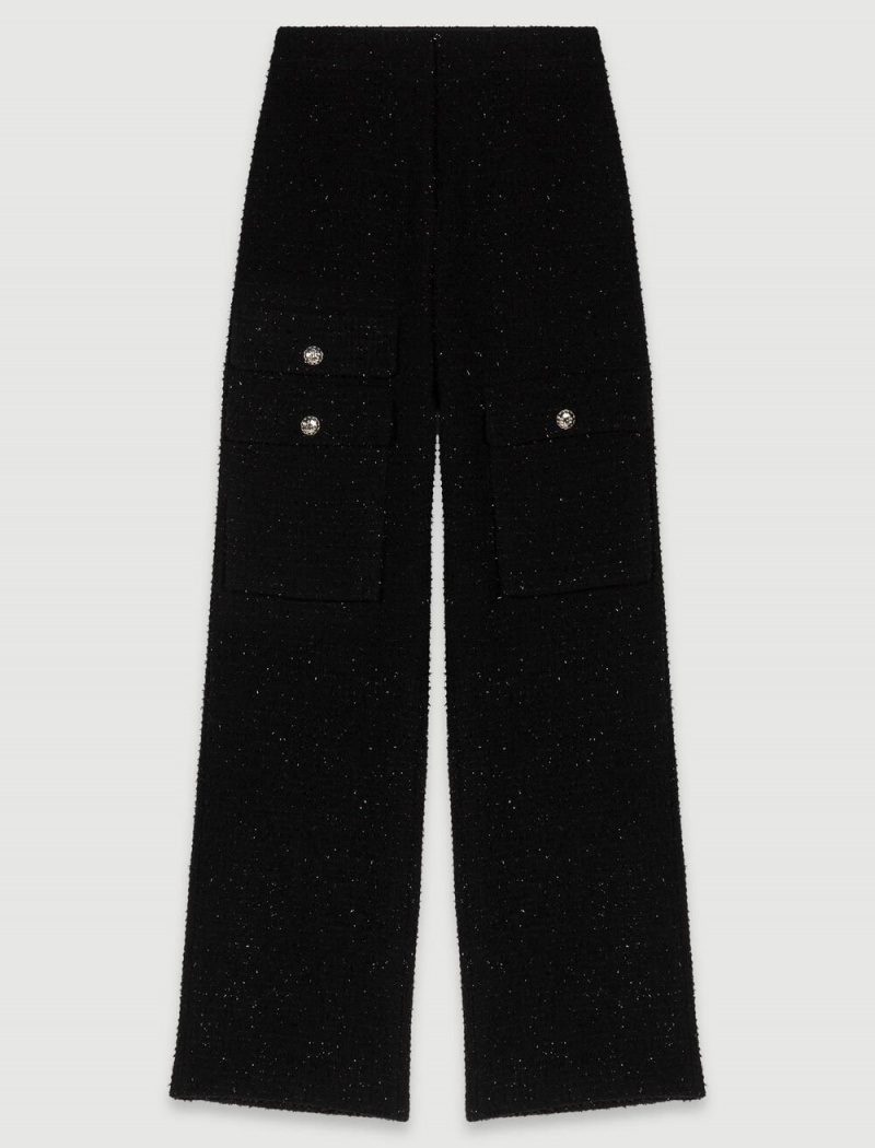 Maje Tweed Trousers Sort | Danmark_M63877